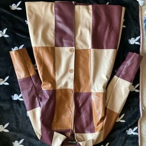 Patchwork Leather Jacket